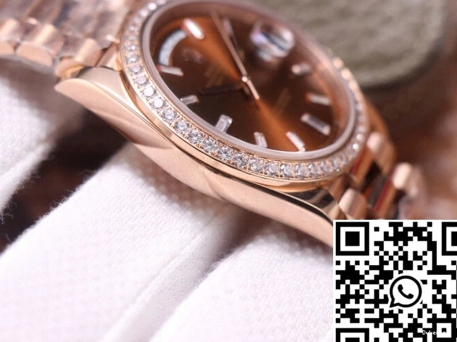 Color Rolex Dial Factory Unique Chocolate EW Diamond 974 Day-Date M228345RBR-0006 0709